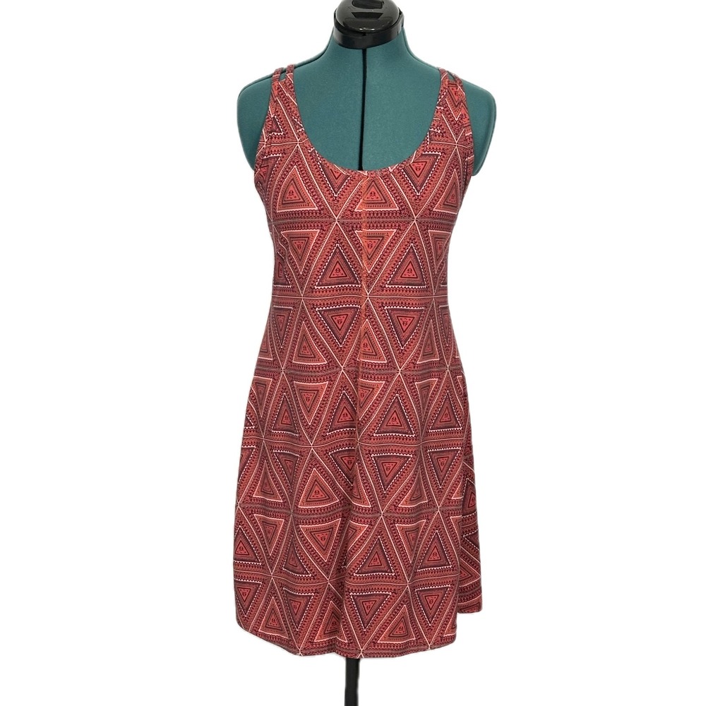 Patagonia Latticeback Dress Medium Red Geo Print Strappy Racerback 59015